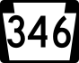 PA Route 346 marker