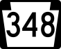 PA Route 348 marker