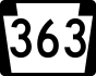 PA Route 363 marker