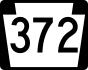 PA Route 372 marker
