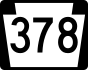 PA Route 378 marker
