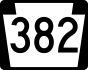 PA Route 382 marker