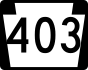 PA Route 403 marker