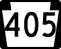PA Route 405 marker