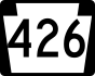 PA Route 426 marker