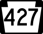 PA Route 427 marker