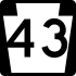 PA Route 43 marker
