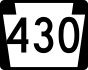 PA Route 430 marker