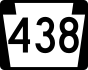 PA Route 438 marker