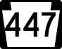 PA Route 447 marker