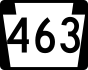PA Route 463 marker