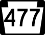 PA Route 477 marker