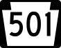 PA Route 501 marker