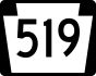 PA Route 519 marker
