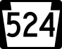 PA Route 524 marker