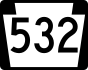 PA Route 532 marker