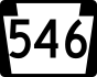 PA Route 546 marker