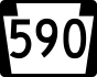 PA Route 590 marker