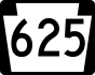 PA Route 625 marker