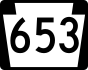 PA Route 653 marker