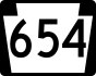 PA Route 654 marker