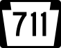 PA Route 711 marker
