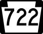 PA Route 722 marker