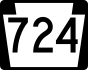 PA Route 724 marker
