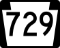 PA Route 729 marker