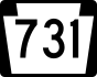 PA Route 731 marker