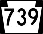 PA Route 739 marker