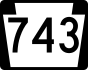 PA Route 743 marker