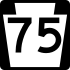 PA Route 75 marker