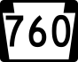 PA Route 760 marker