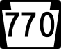 PA Route 770 marker