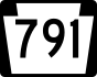 PA Route 791 marker