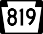 PA Route 819 marker
