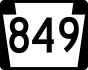 PA Route 849 marker