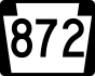 PA Route 872 marker