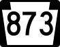PA Route 873 marker
