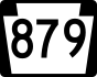 PA Route 879 marker