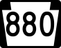 PA Route 880 marker