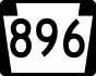 PA Route 896 marker
