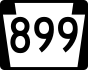 PA Route 899 marker