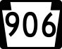 PA Route 906 marker