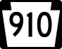 PA Route 910 marker