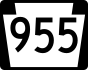 PA Route 955 marker
