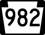 PA Route 982 marker