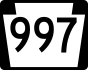 PA Route 997 marker