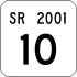 State Route 2001 inventory marker